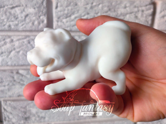 Pitbull is playing Silicone Soap Mold - for soap making, Craft & Hobby