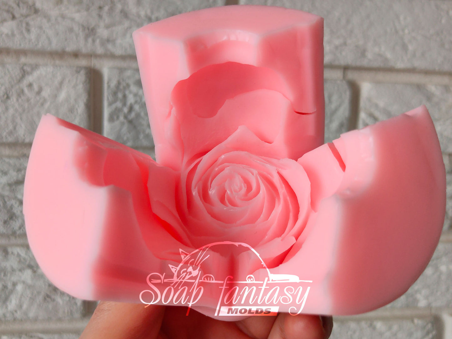 Porcelain rose #3 silicone mold for soap making