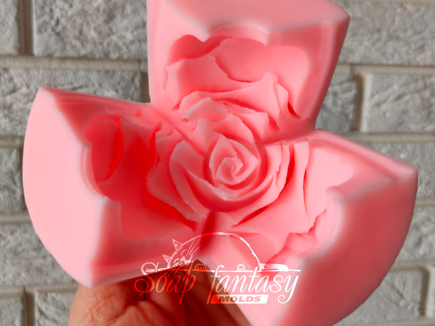 Porcelain rose #5 silicone mold for soap making