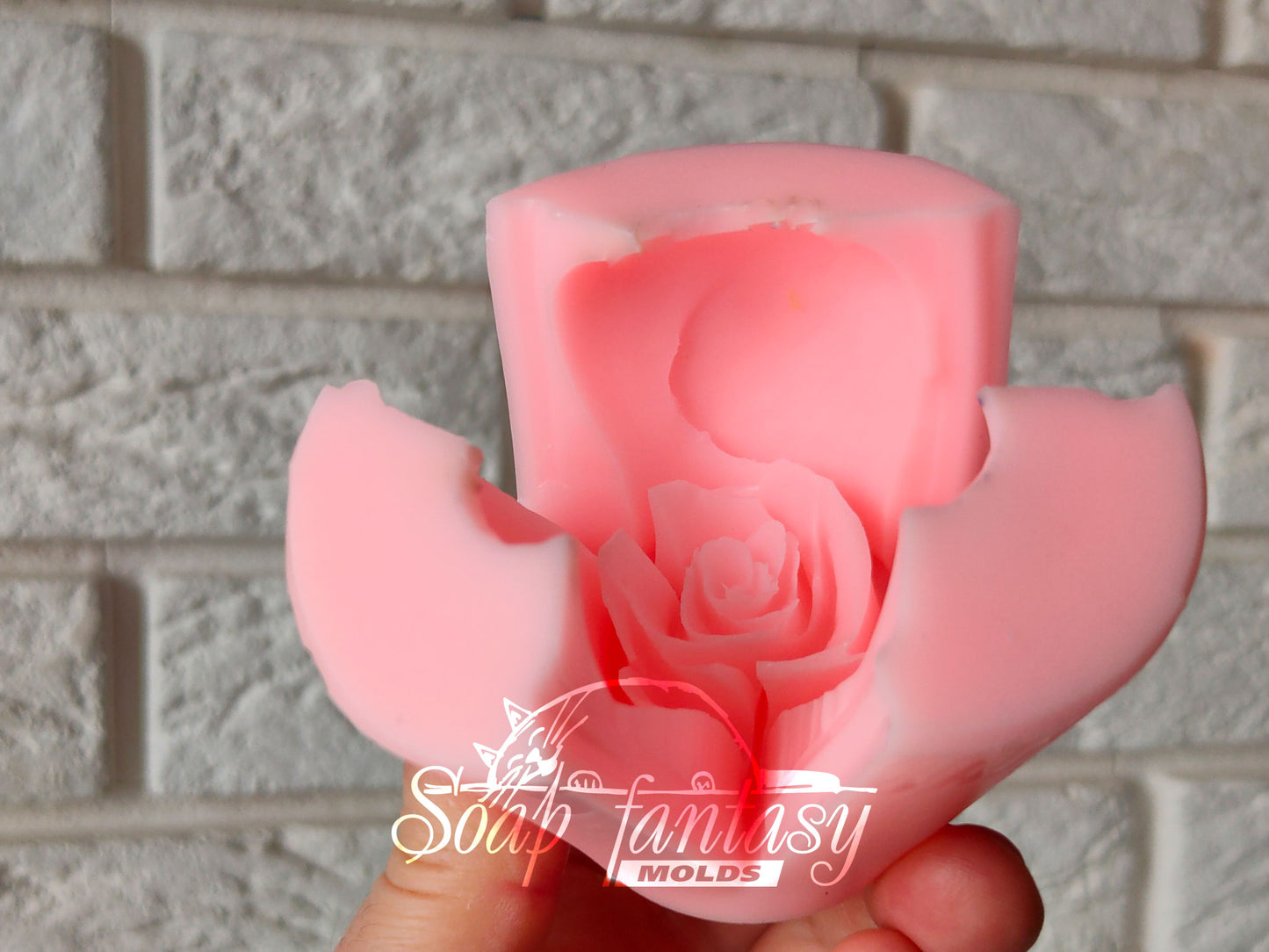 Porcelain rose #6 silicone mold for soap making