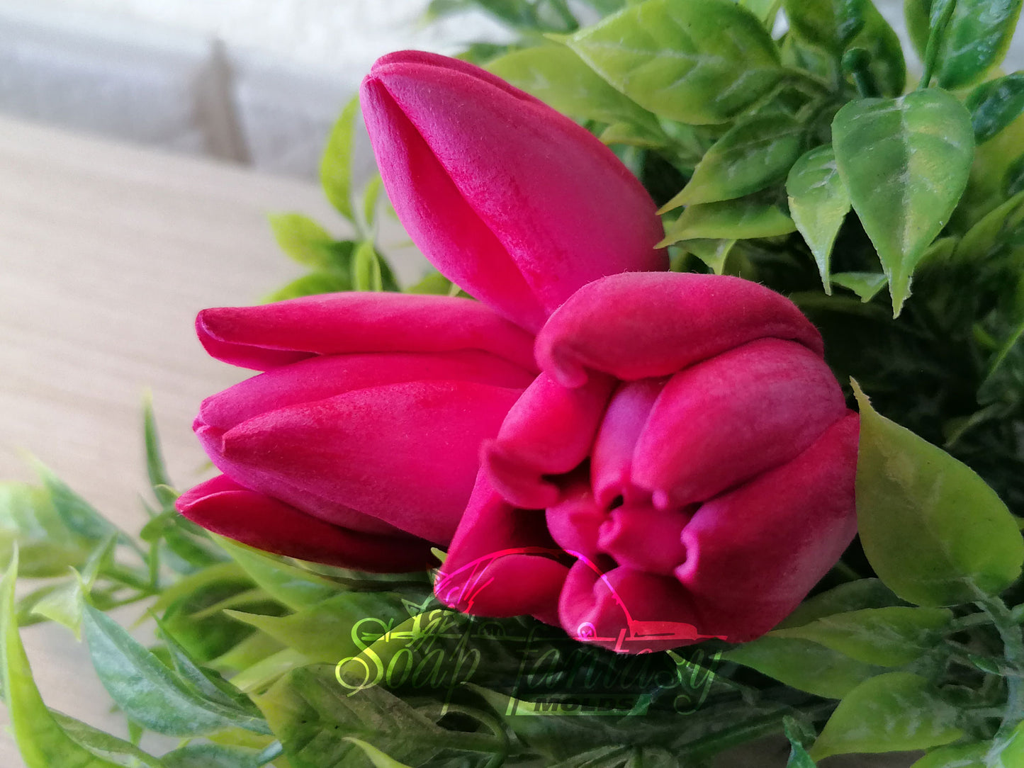 Tulip "Purple prince" triplet silicone mold for soap making