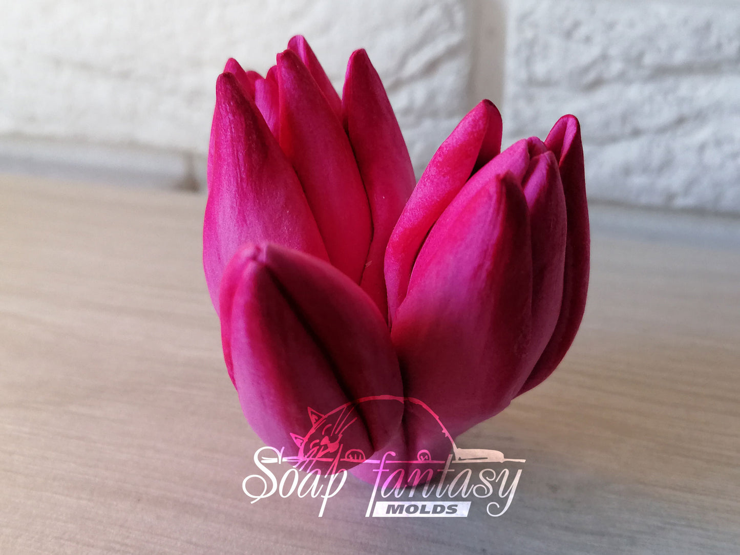 Tulip "Purple prince" triplet silicone mold for soap making