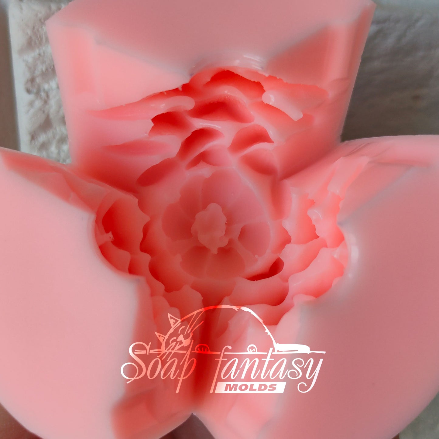 Dahlia "Purple star" flower silicone mold for soap making
