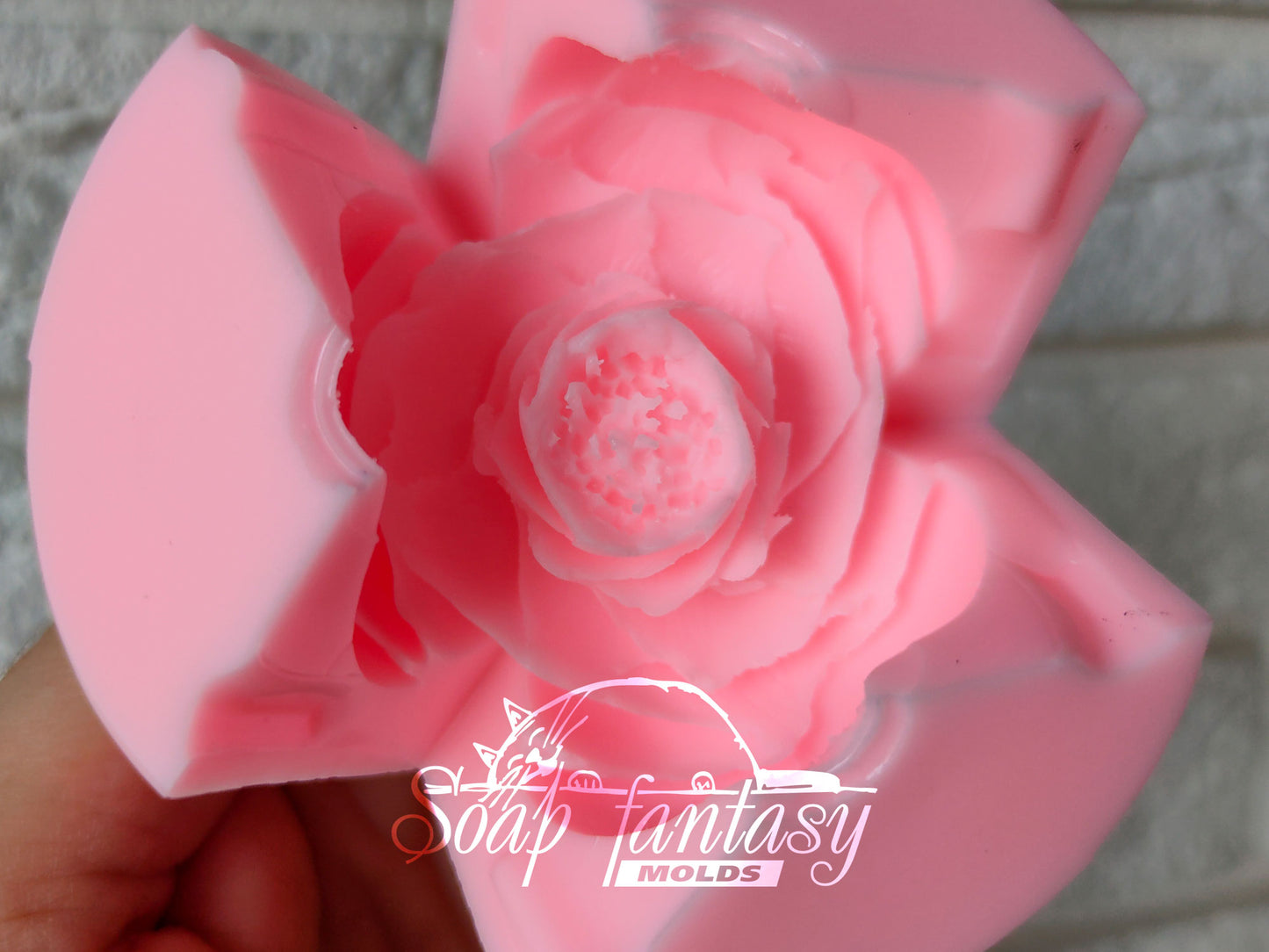 Ranunculus "Petite Elegance" flower silicone mold for soap making