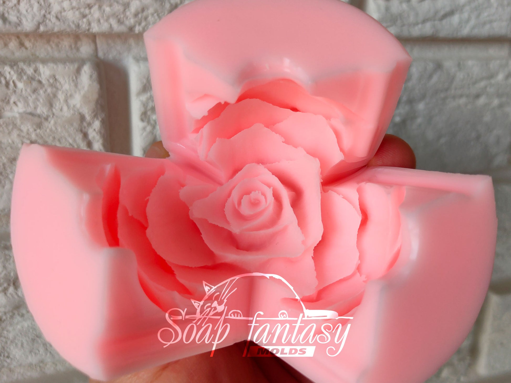 Rose "Iguazu" flower silicone mold for soap making and candle making.