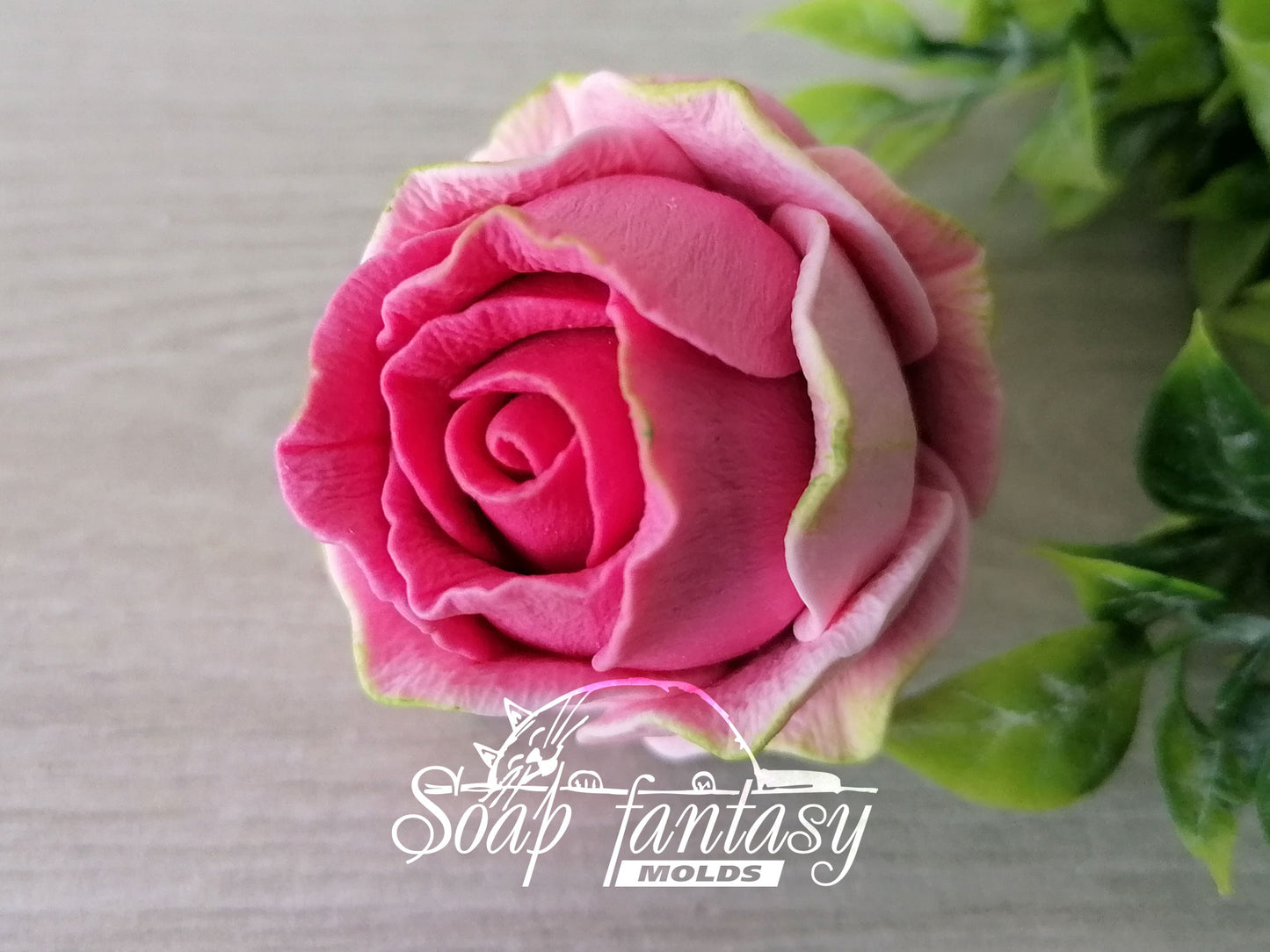 Half opened rose "Iguazu" silicone mold for soap making