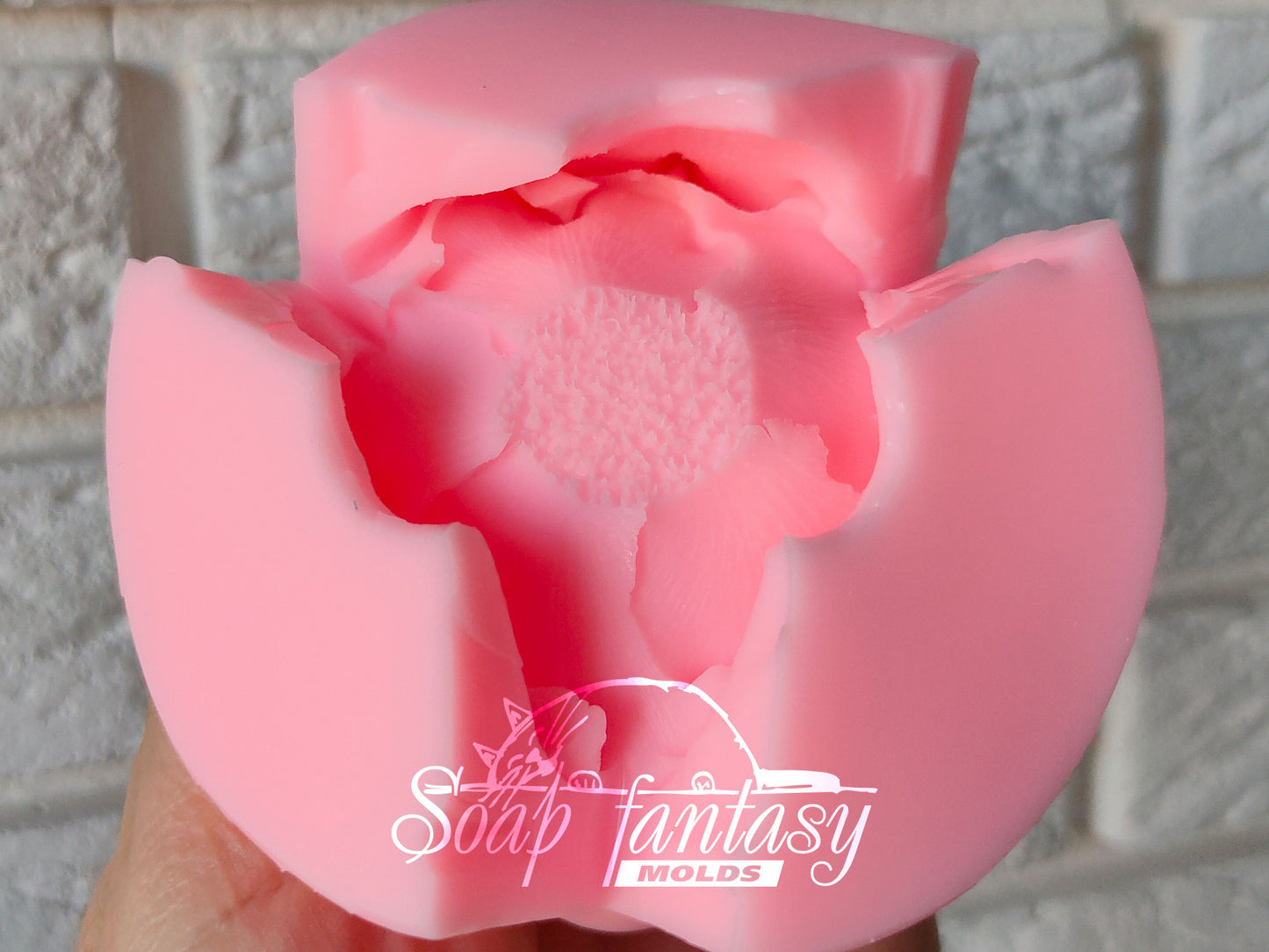 Rose cup and saucer silicone mold for soap making
