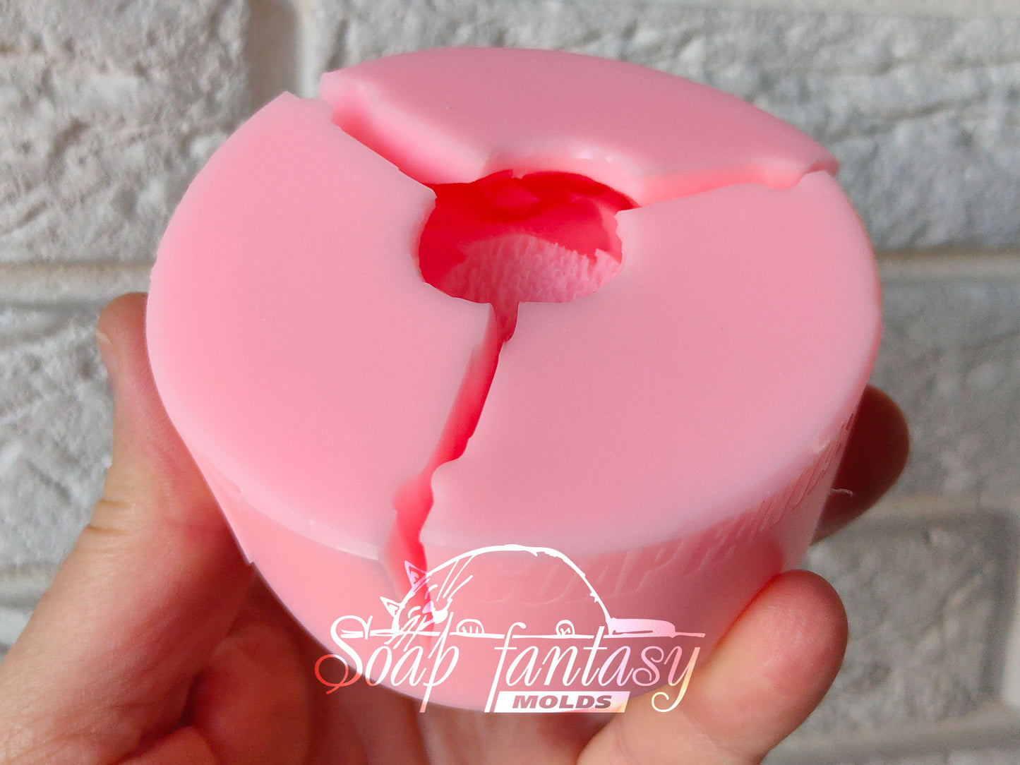 Rose cup and saucer silicone mold for soap making