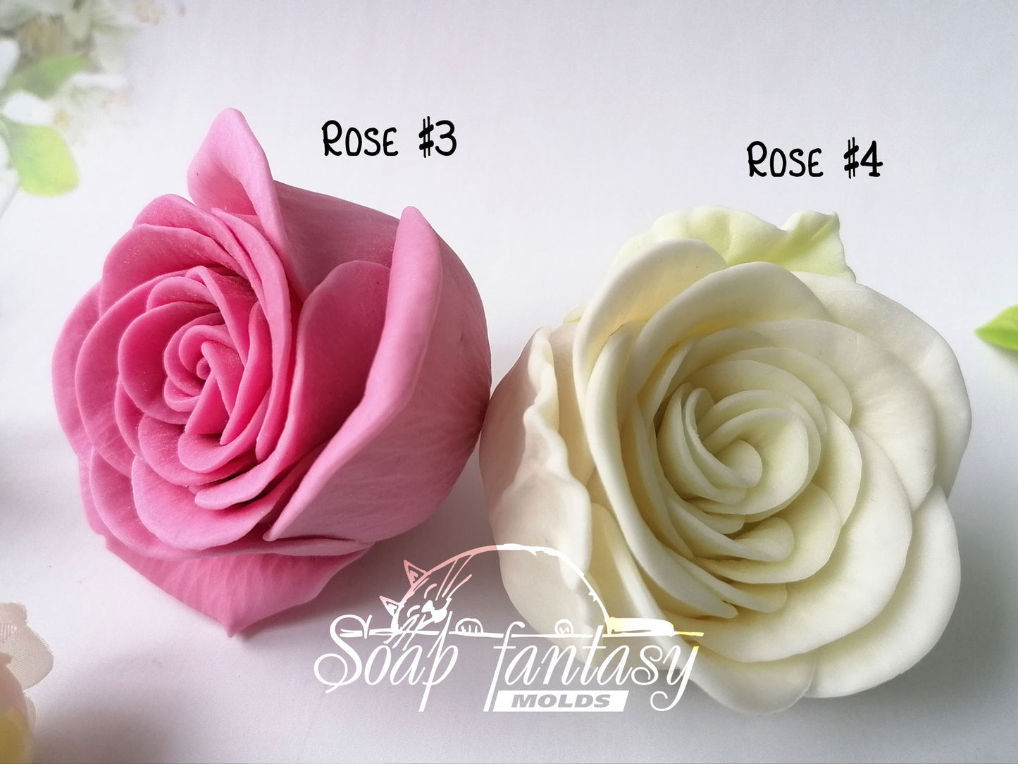 Porcelain rose #4 silicone mold for soap making