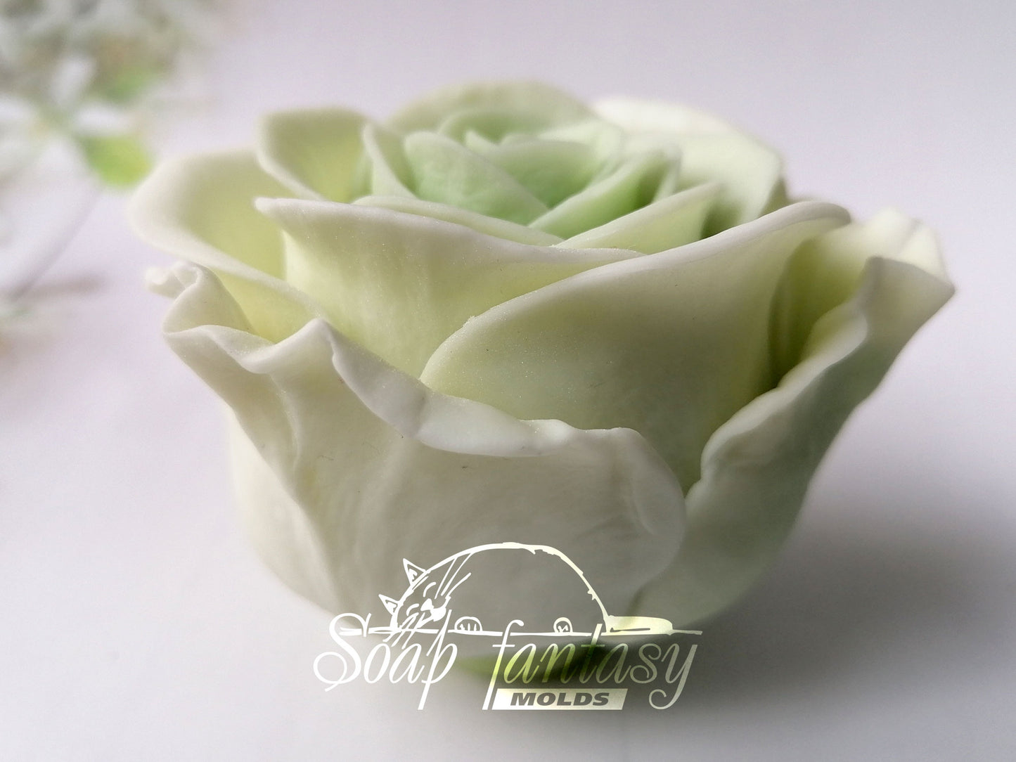 Porcelain rose #1 silicone mold for soap making