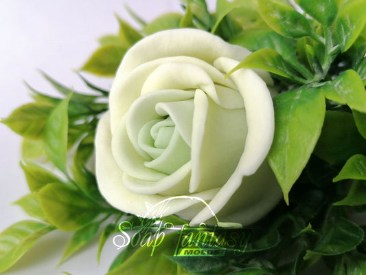 Rose "Tender Bloom #2" Silicone Soap Mold - for soap making, Craft & Hobby