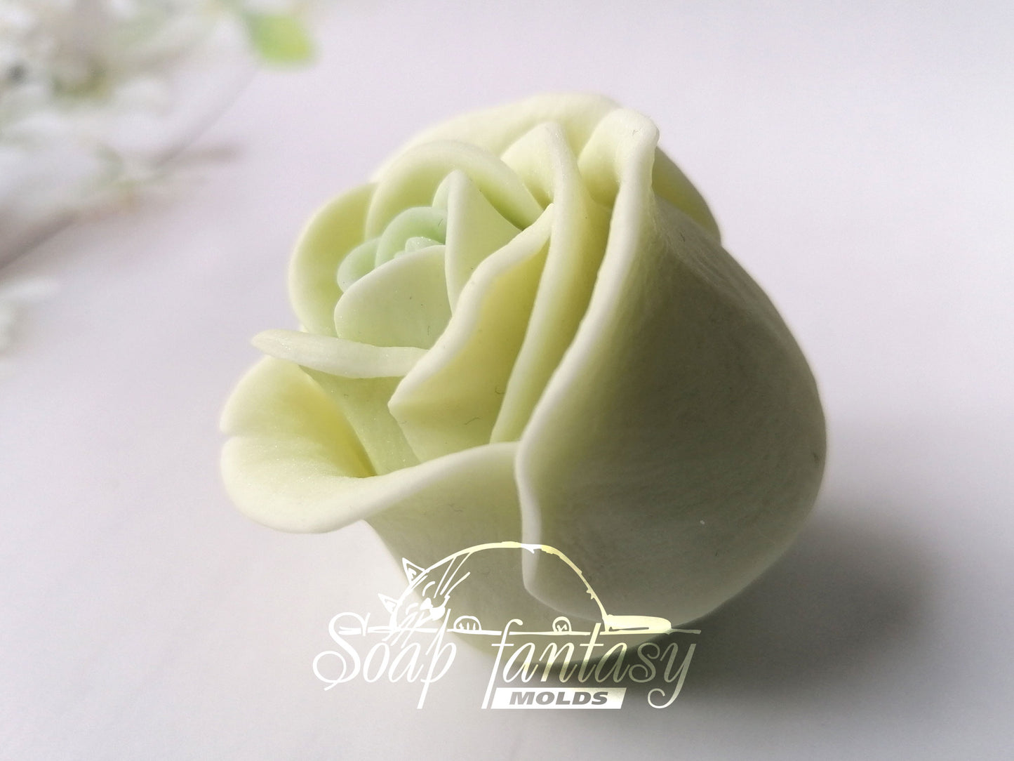 Porcelain rose #2 silicone mold for soap making