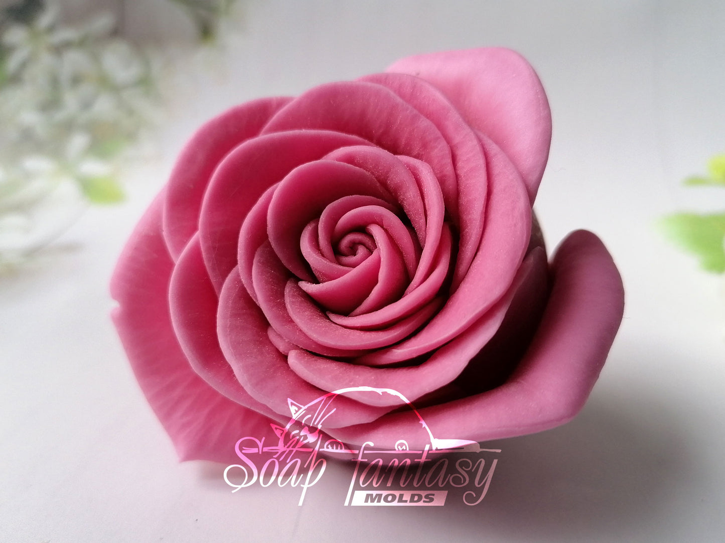 Porcelain rose #3 silicone mold for soap making