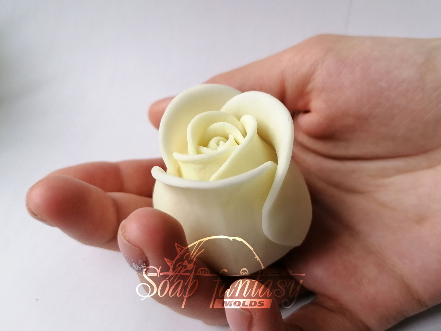 Porcelain rose #6 silicone mold for soap making