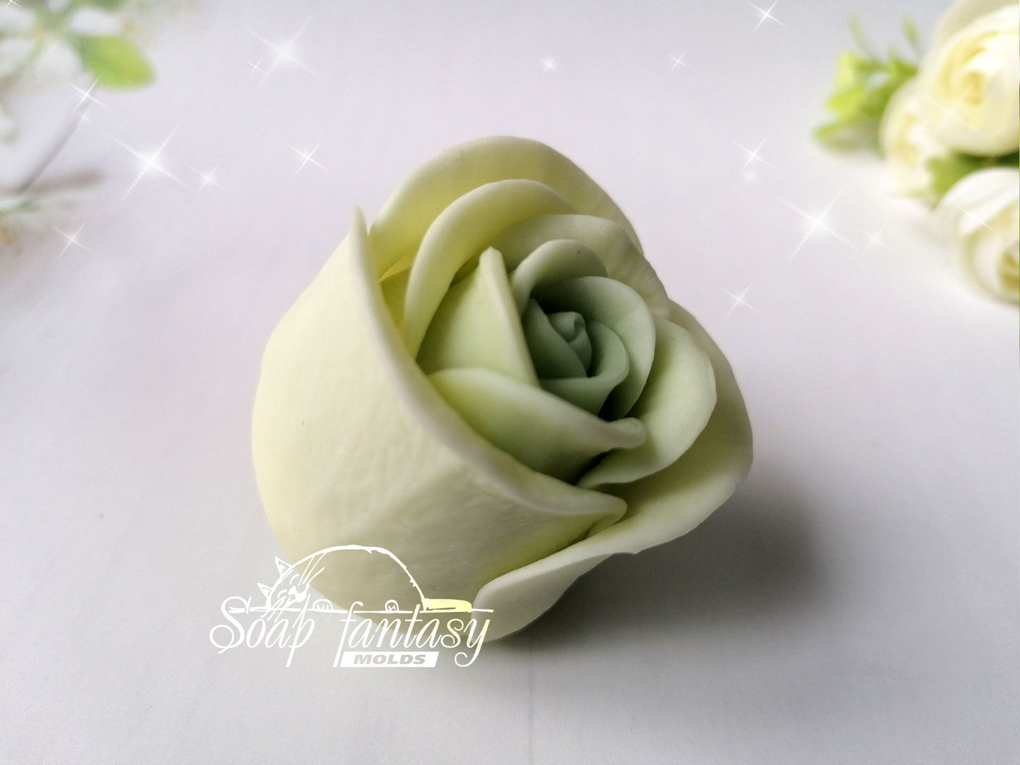 Porcelain rose #2 silicone mold for soap making