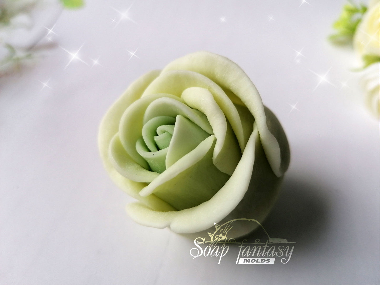 Porcelain rose #2 silicone mold for soap making