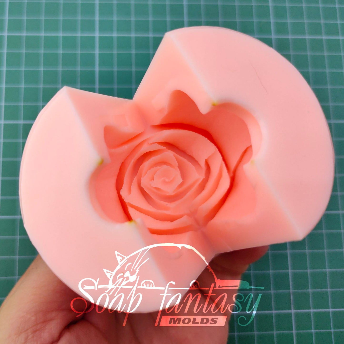 Porcelain rose #2 silicone mold for soap making