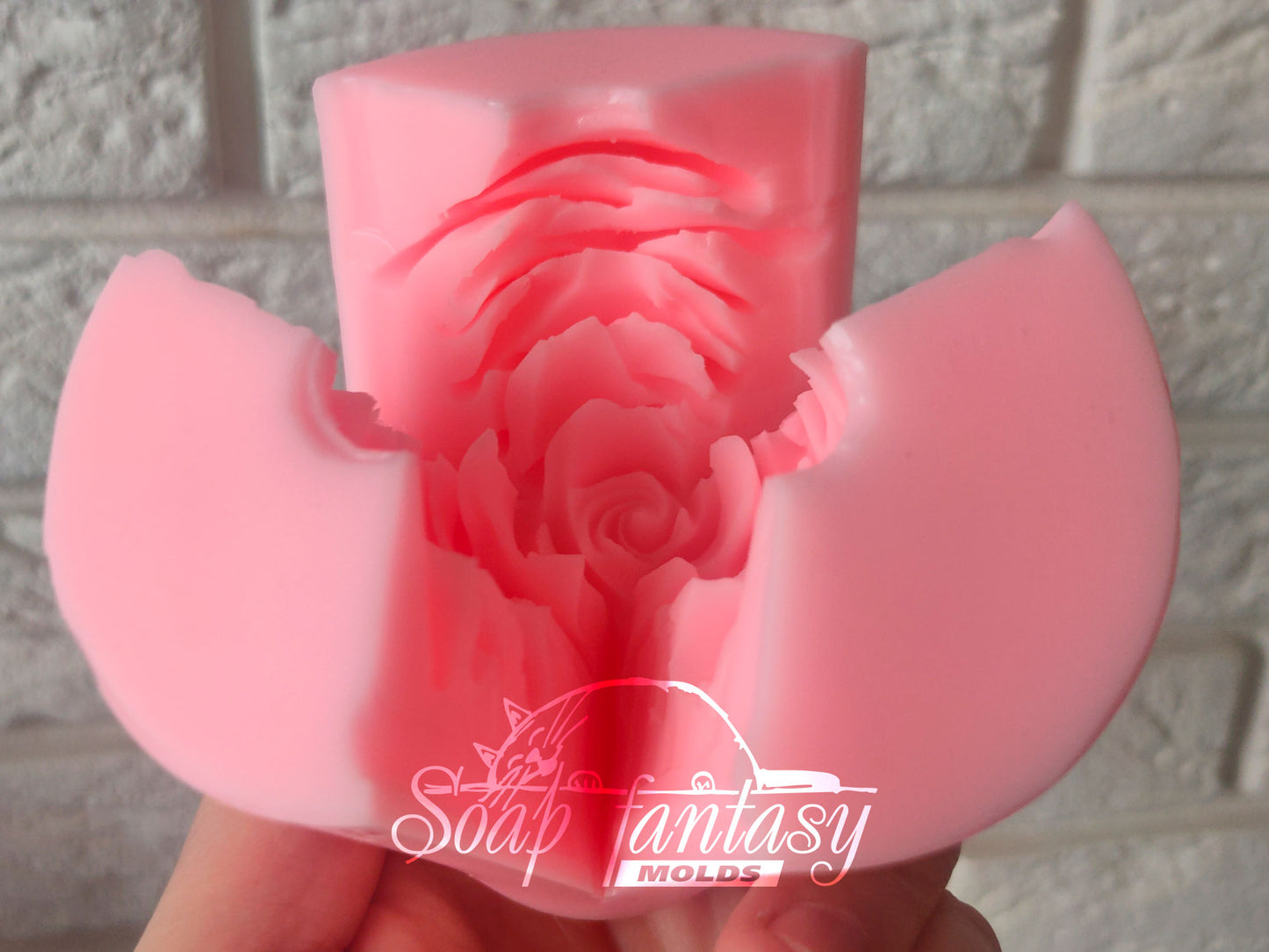 Scarlett rose silicone mold for soap making