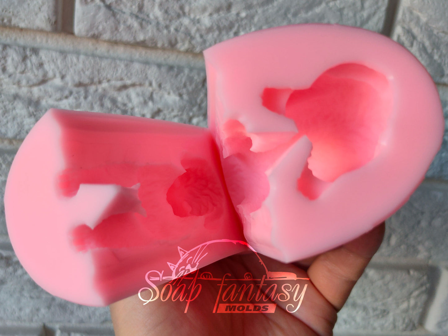 Shaggy dog silicone mold for soap making