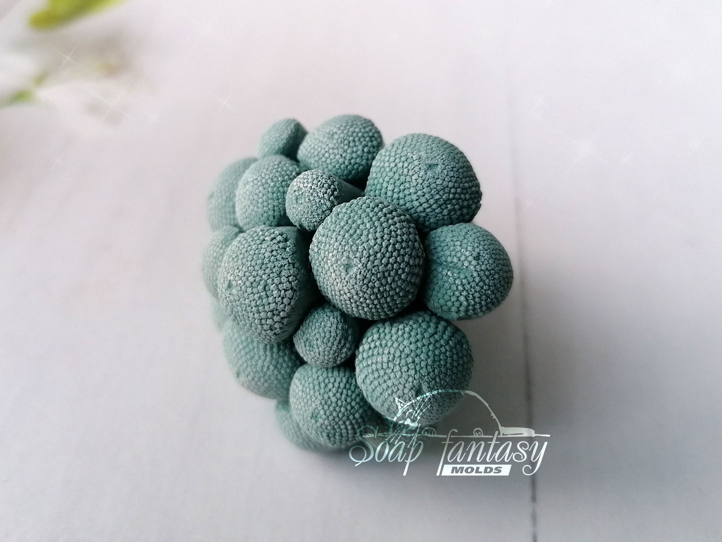 Silver Brunia plants silicone mold for soap making