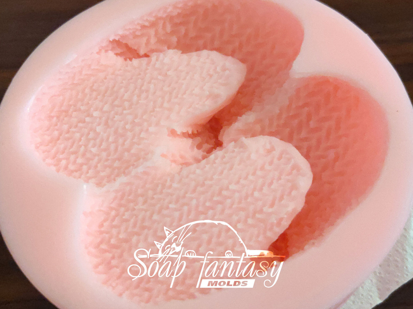 Knitted slippers silicone mold for soap making