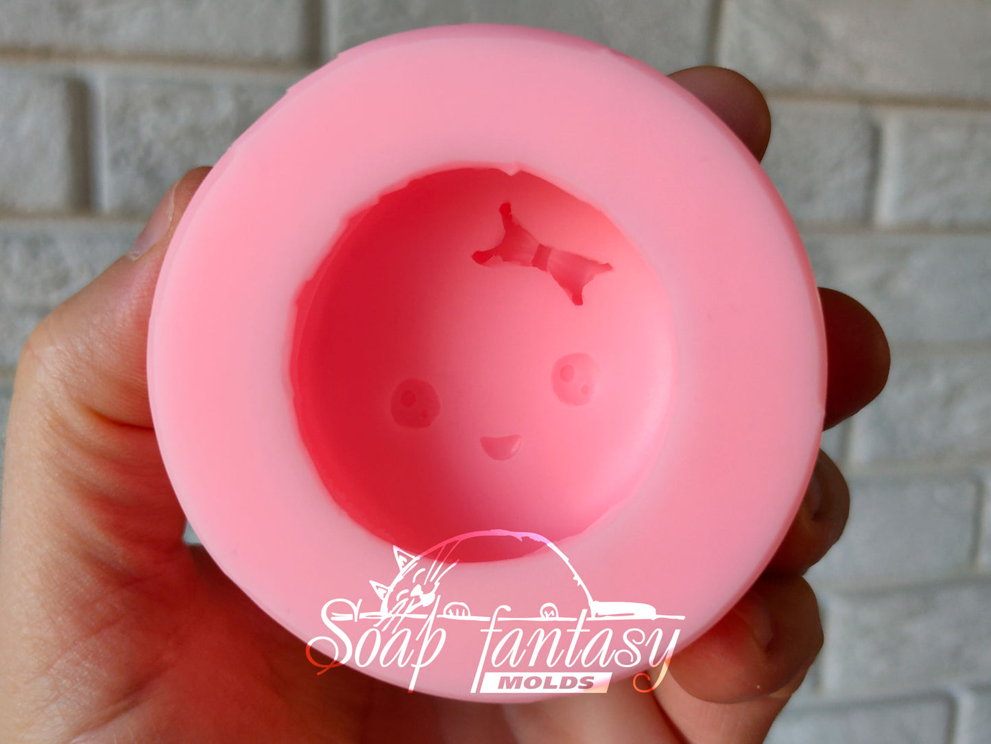 Smiling macaroon silicone mold for soap making