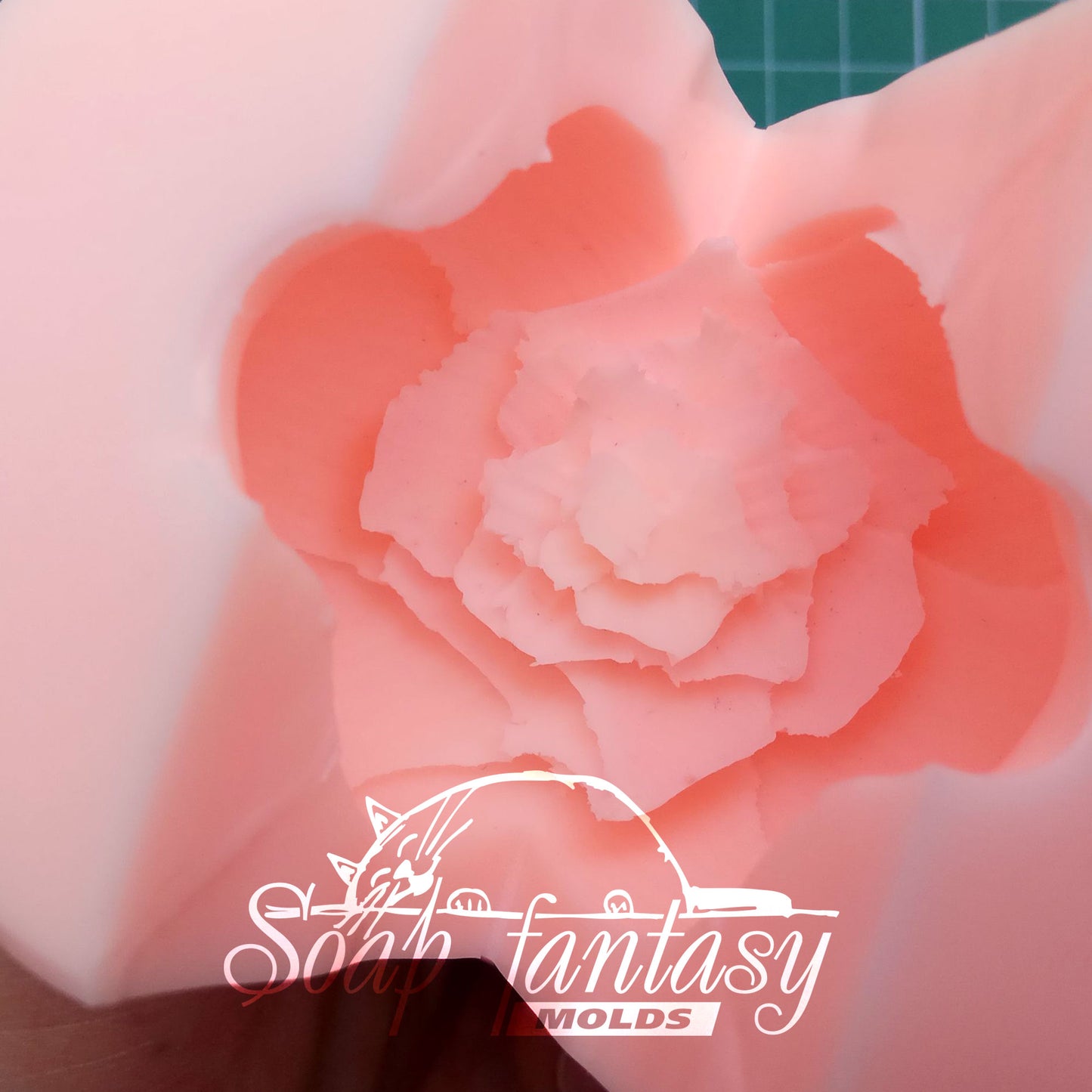 Peony bud "Snow White" silicone mold for soap making