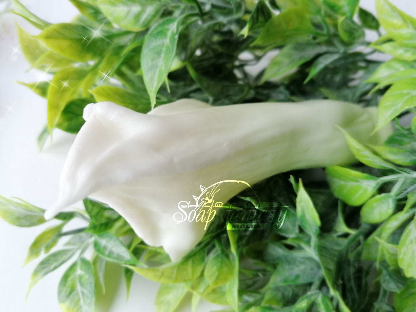 Calla Snowland halfopened lily flower silicone mold (mould) for soap making and candle making