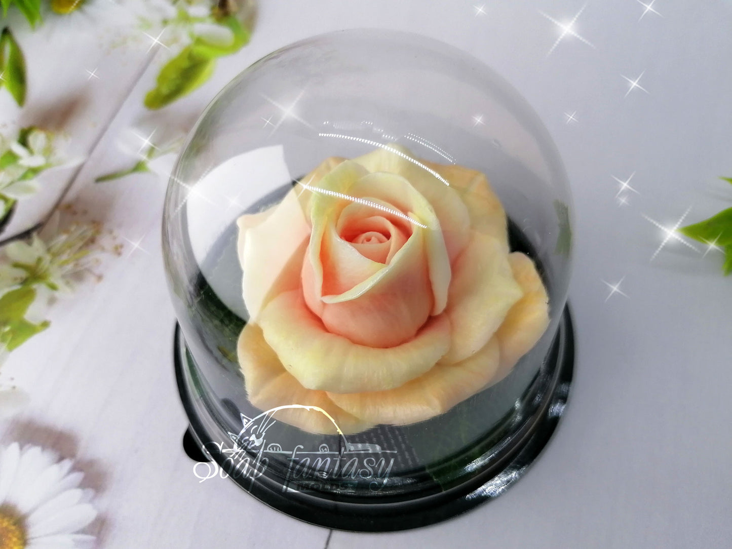 Big rose "Sun City" flower silicone mold (mould) for soap making and candle making