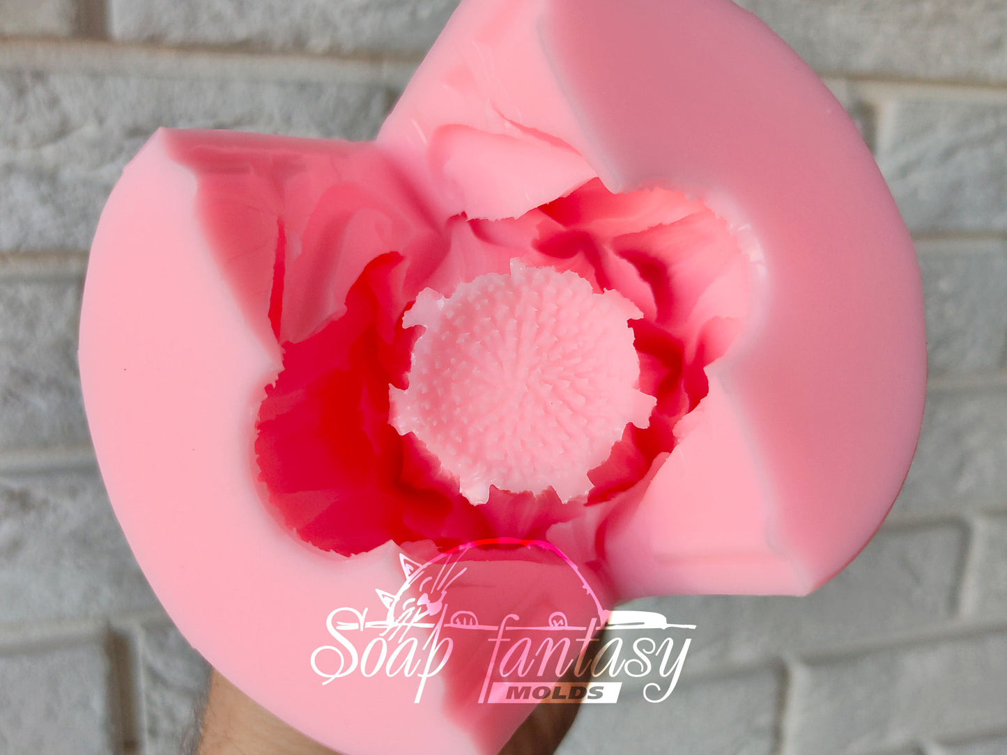 Sunflower cup and saucer silicone mold for soap making