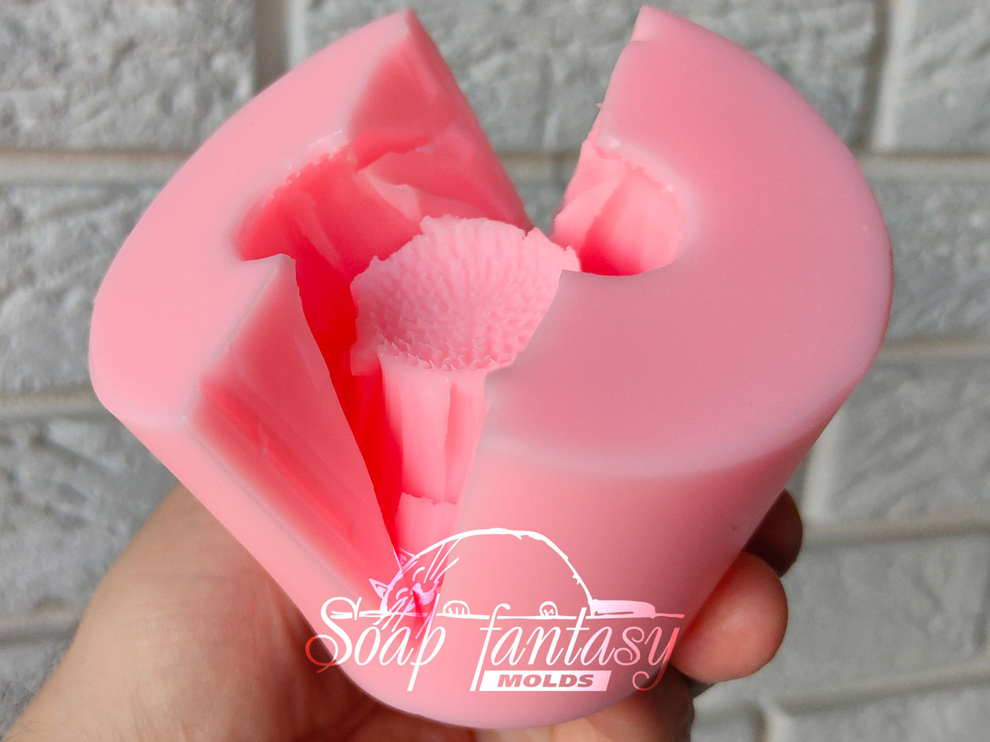 Sunflower cup and saucer silicone mold for soap making