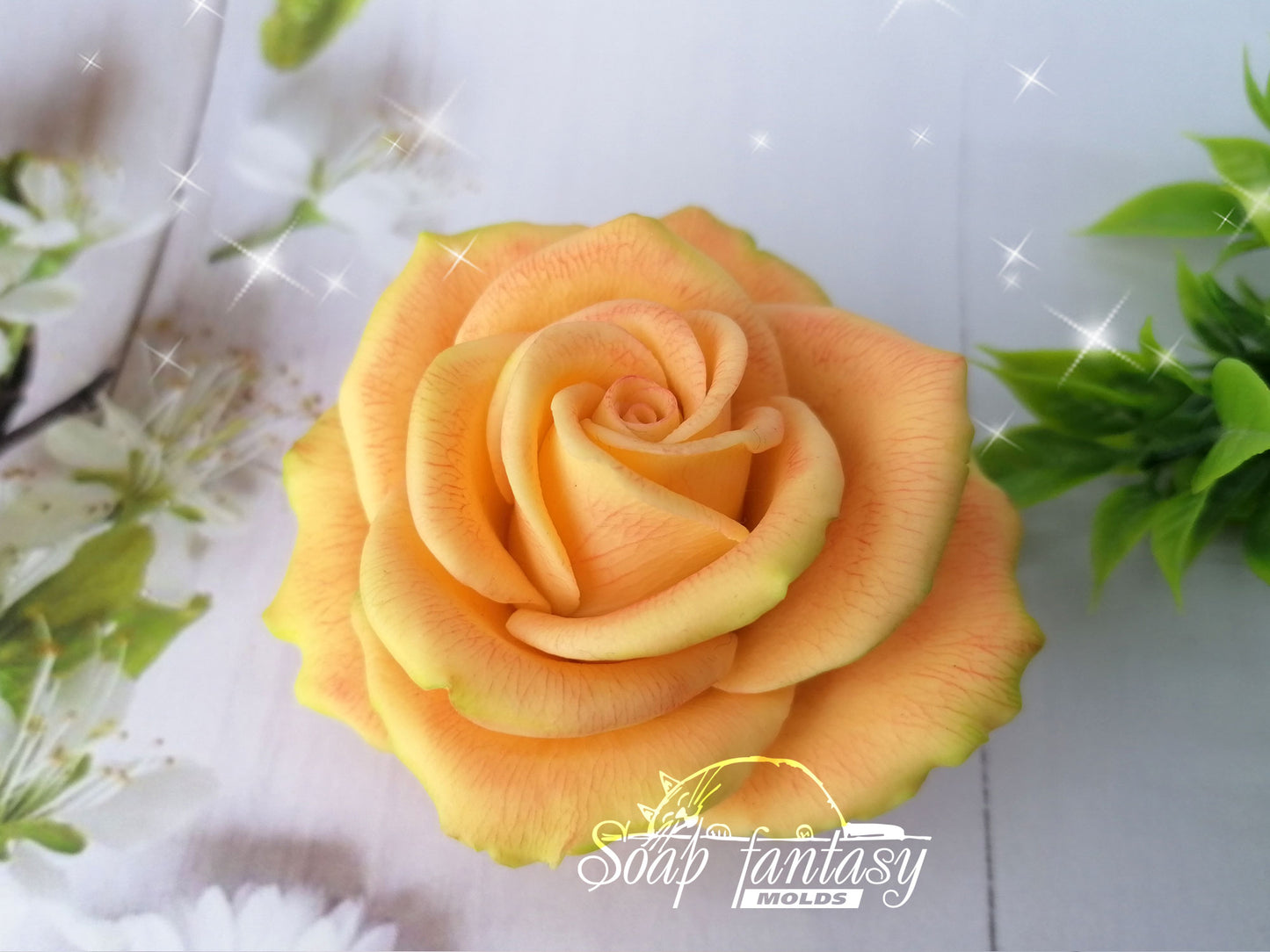 Rose "Sunrise" silicone mold for soap making