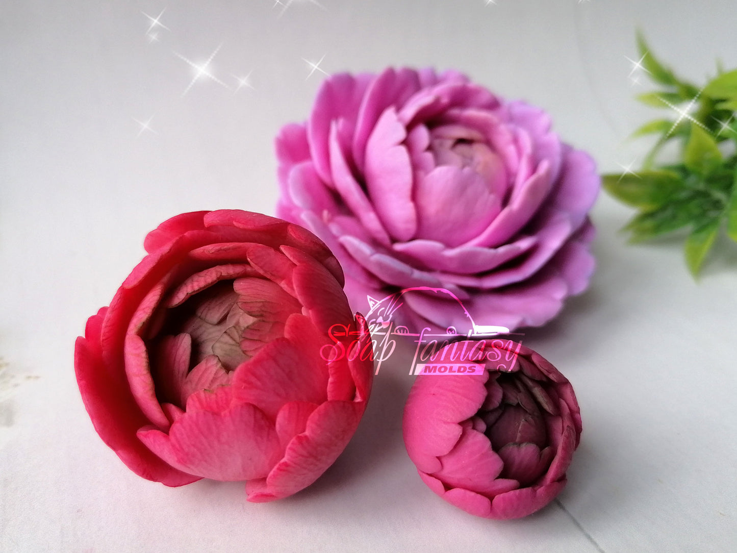 Peony "Sweet Harmony" silicone mold for soap making