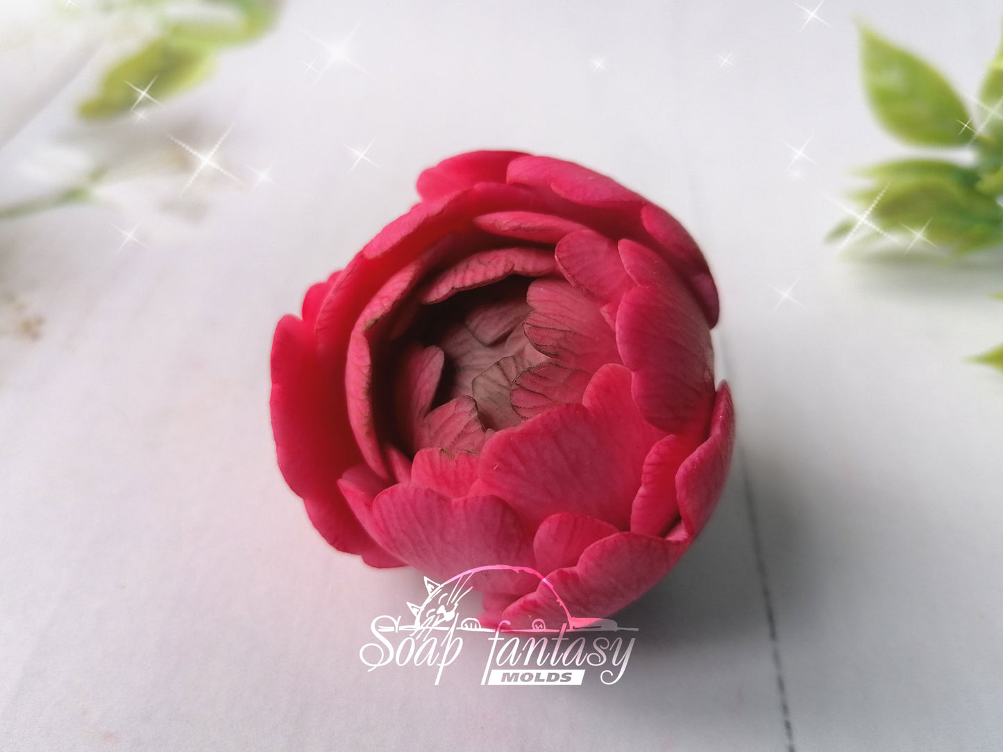 Peony "Sweet Harmony" buds flower silicone mold for soap making