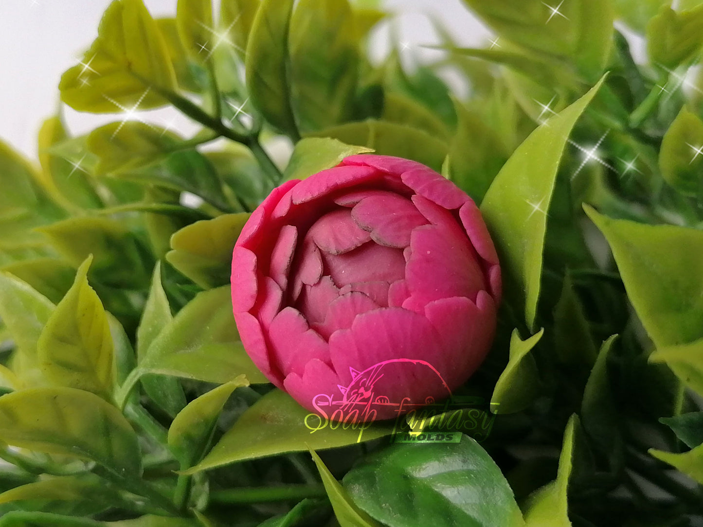 Peony "Sweet Harmony" buds flower silicone mold for soap making