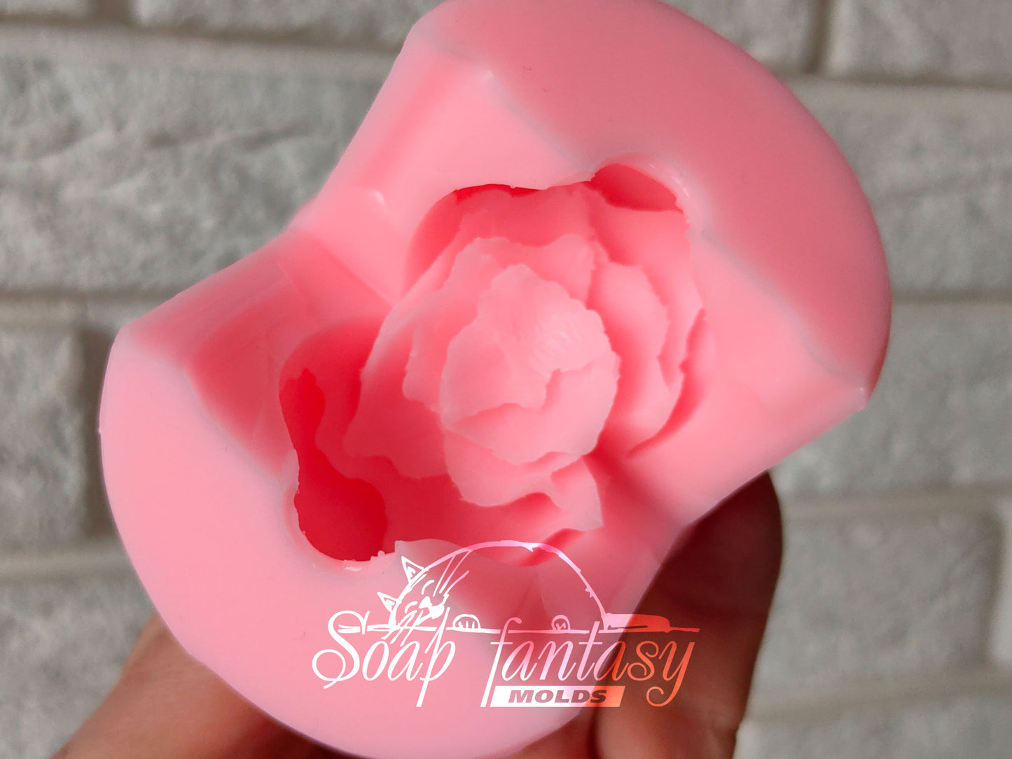 Peony "Sweet Harmony" buds flower silicone mold for soap making
