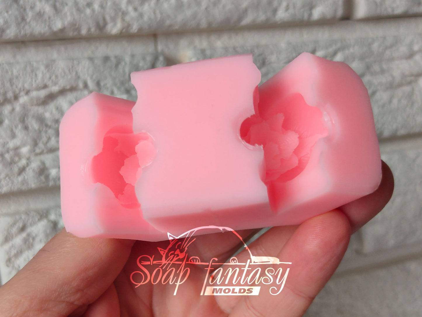 Peony "Sweet Harmony" buds flower silicone mold for soap making