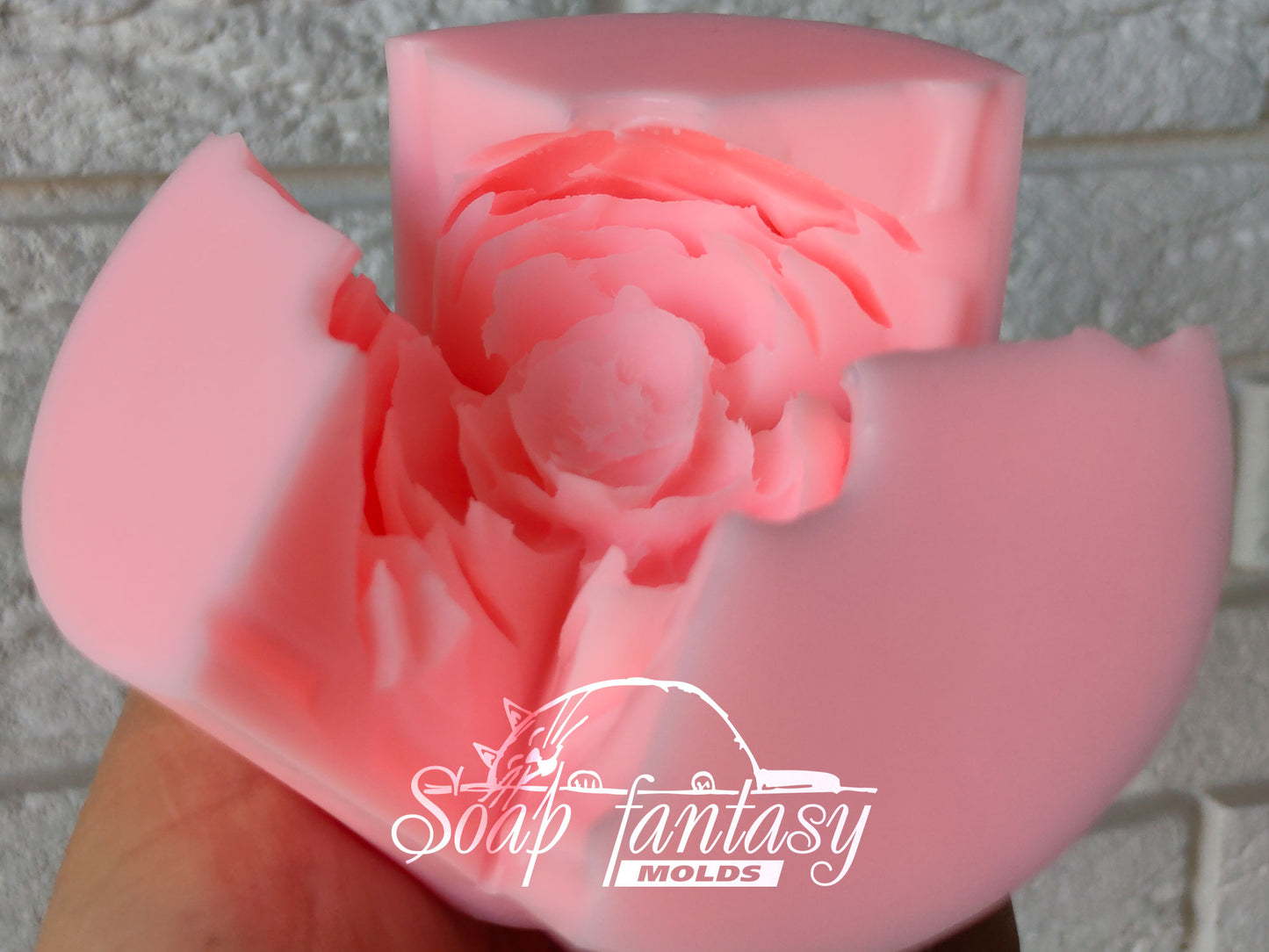 Peony "Sweet Harmony" silicone mold for soap making