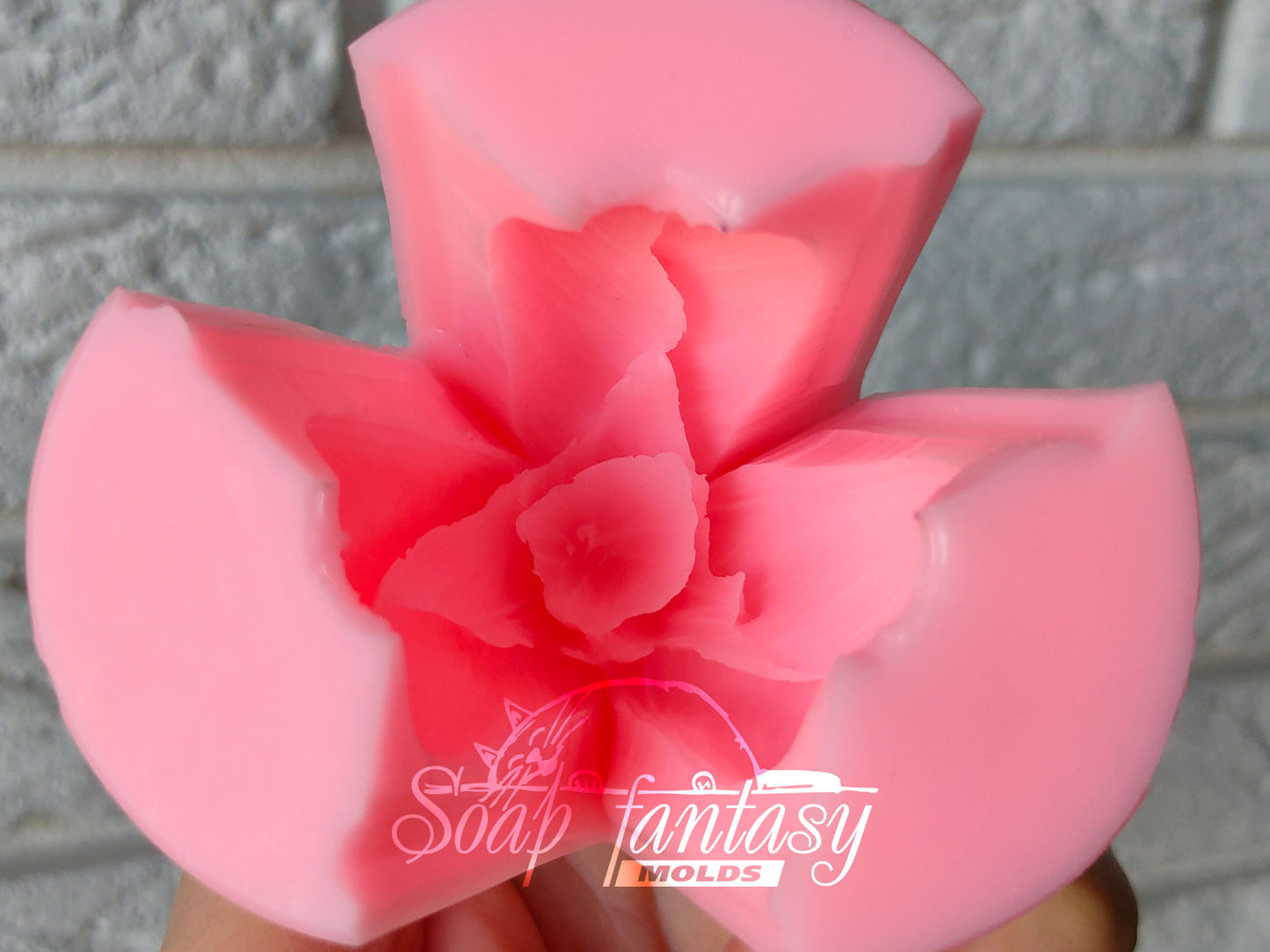 Tulip "Sweetheart" half opened silicone mold for soap making