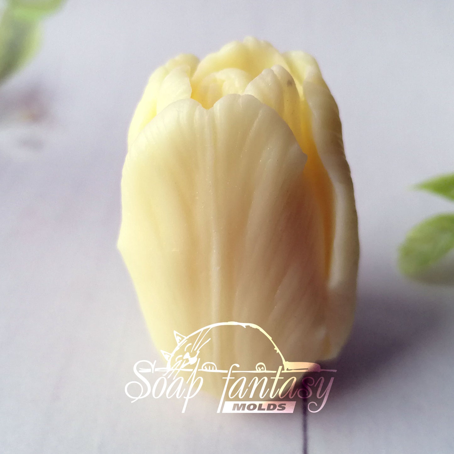 Tulip "Sweetheart" half opened silicone mold for soap making