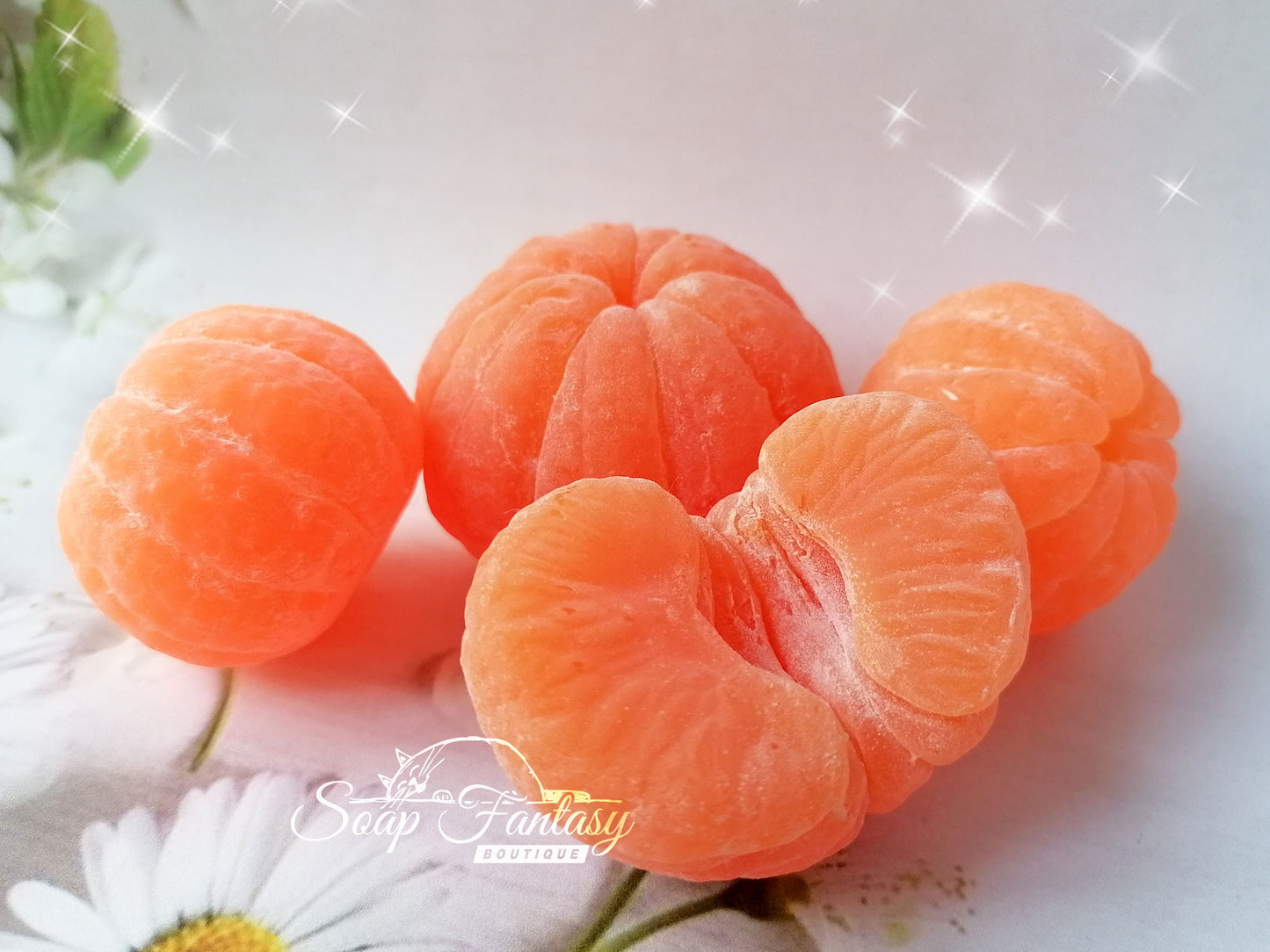 Half tangerine (peeled) silicone mold for soap making