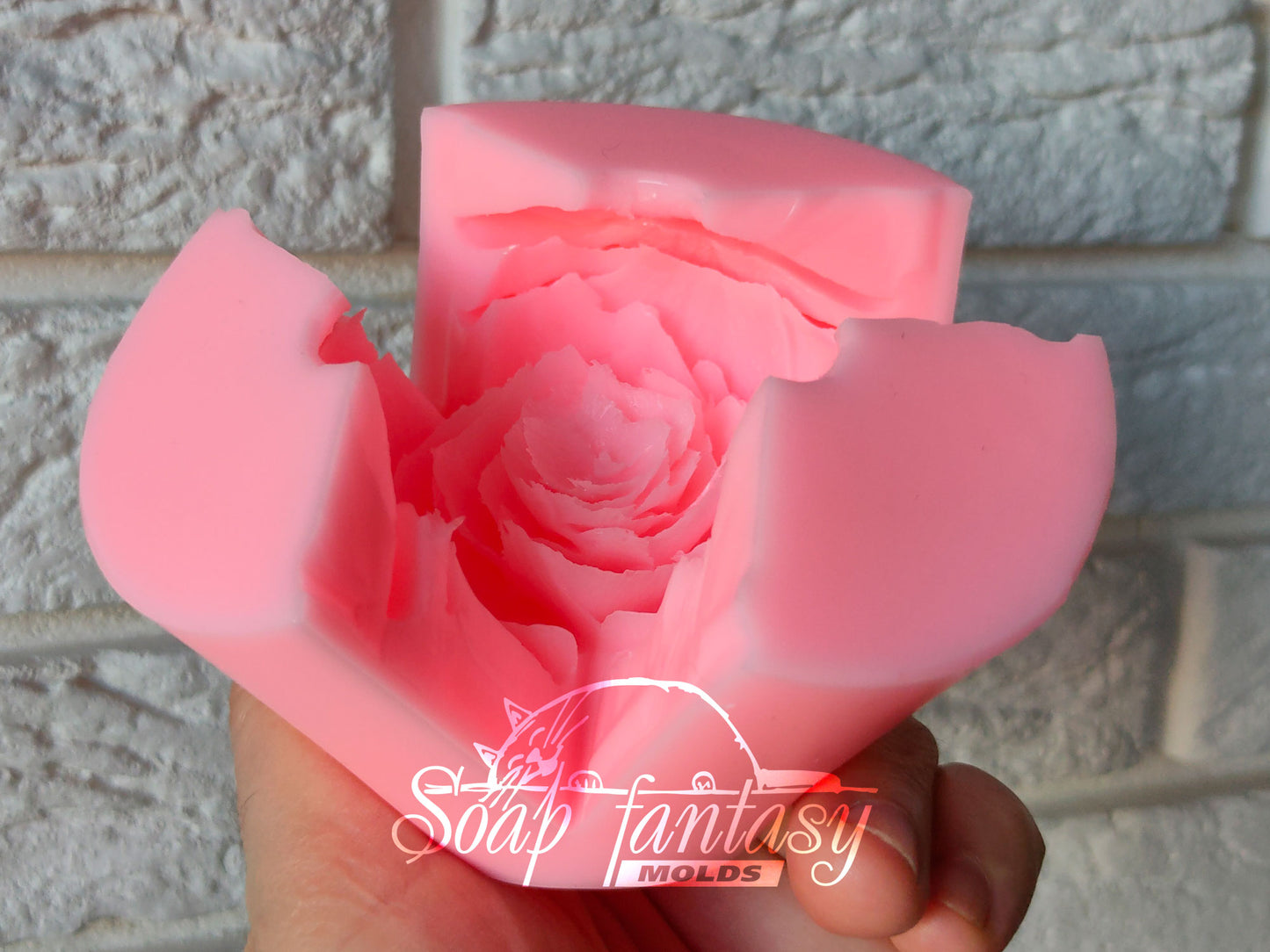 Tea Rose silicone mold for soap making