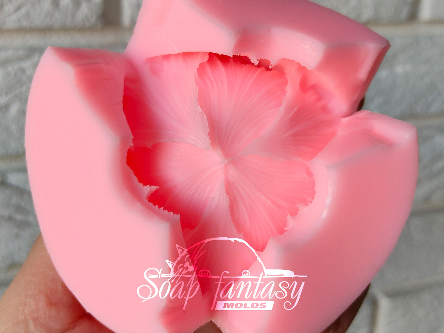 Tulip mini cup and saucer silicone mold for soap making