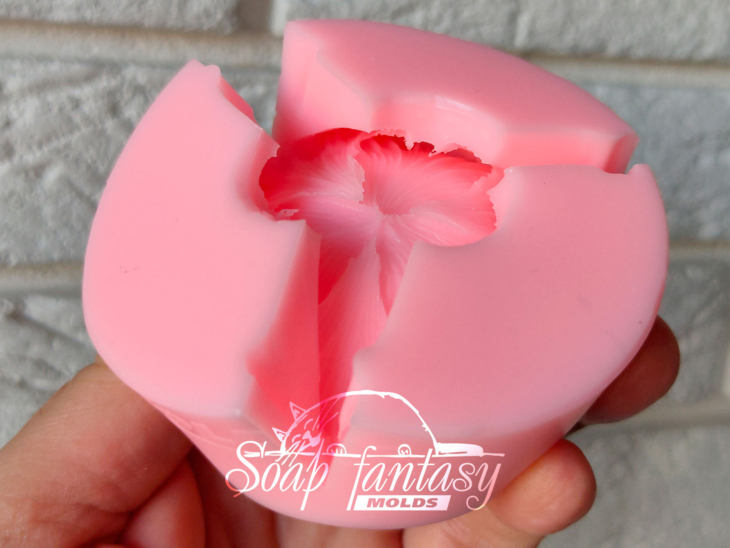 Tulip mini cup and saucer silicone mold for soap making
