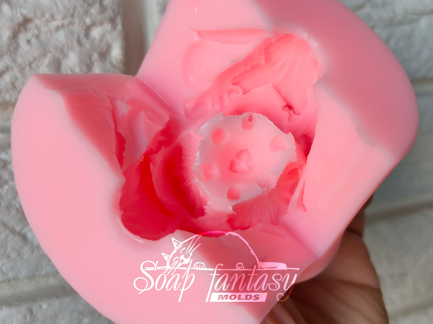 Tulip mini cup and saucer silicone mold for soap making