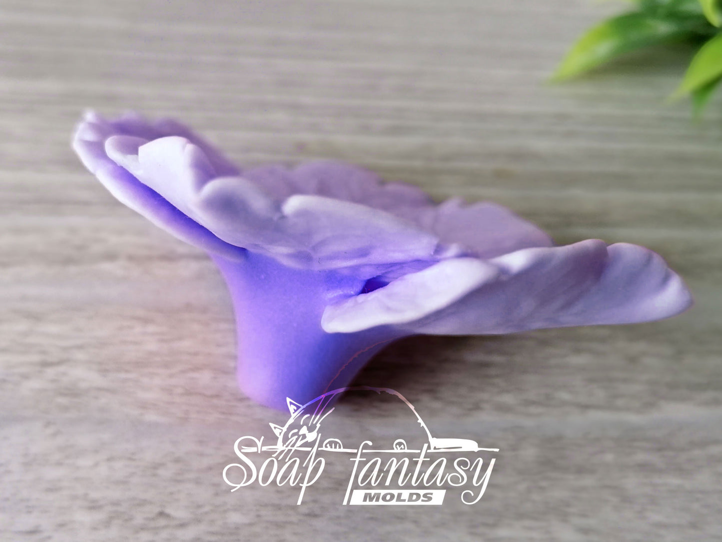 Violet flower silicone mold for soap making and candle making