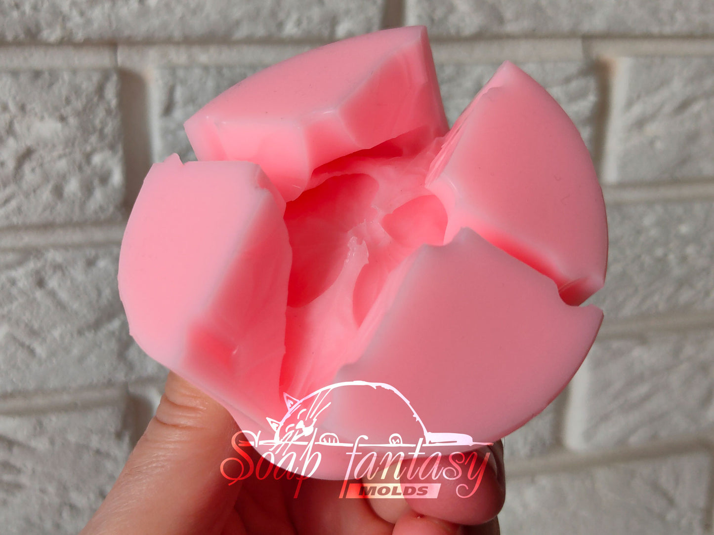 Violet flower silicone mold for soap making and candle making