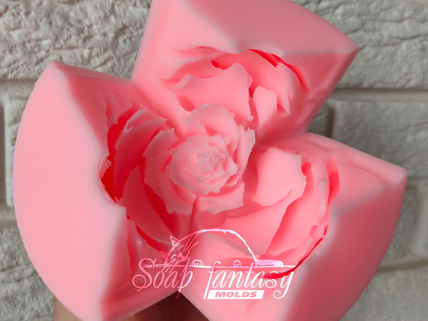Rose "Virginia" silicone mold for soap making