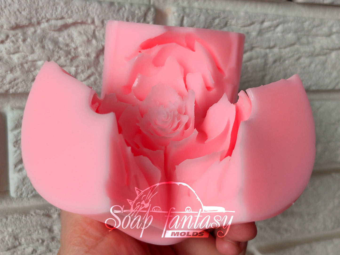 Rose "Virginia" silicone mold for soap making