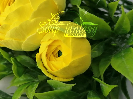Ranunculus bud "Yellow princess" Silicone Soap Mold - for soap making, Craft & Hobby